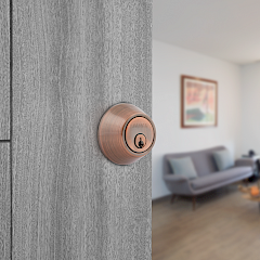 Cerrojo Annecy Cilindro Sencillo · Latón Antiguo