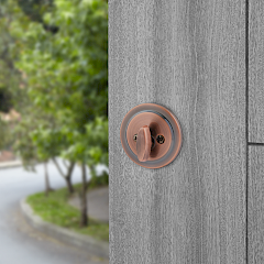 Cerrojo Annecy Cilindro Doble · Latón Antiguo