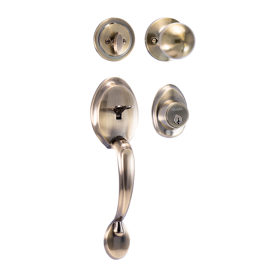 Gatillo Versalles Cilindro Sencillo · Latón Antiguo