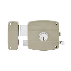 Cerradura de Sobreponer 101 Sencilla Izquierda · Cilindro Suelto · Beige