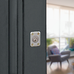 Cerradura de Sobreponer 101 Sencilla Izquierda · Cilindro Suelto · Beige