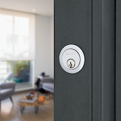 Cerradura de Sobreponer 101 Sencilla Derecha · Cilindro Suelto · Beige