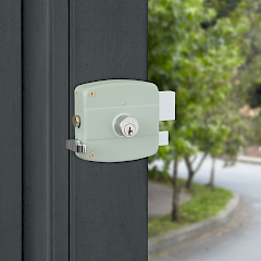 Cerradura de Sobreponer 101 Sencilla Derecha · Cilindro Suelto · Gris