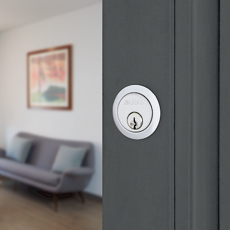 Cerradura de Sobreponer 101 Sencilla Derecha · Cilindro Suelto · Gris