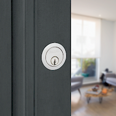 Cerradura de Sobreponer 101 Triple Izquierda · Cilindro Suelto · Beige