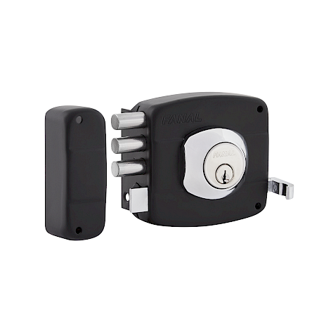 Cerradura de Sobreponer 101 Triple Izquierda · Cilindro Suelto · Negro