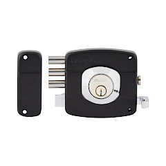 Cerradura de Sobreponer 101 Triple Izquierda · Cilindro Suelto · Negro