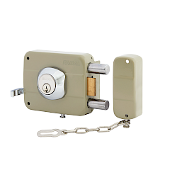 Cerradura de Sobreponer 101 Doble · Cilindro Suelto · Beige