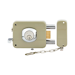 Cerradura de Sobreponer 101 Doble · Cilindro Suelto · Beige