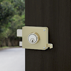 Cerradura de Sobreponer 166 Izquierda · Beige