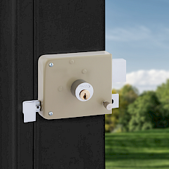 Cerradura de Sobreponer 170 Monta Fácil Derecha · Beige