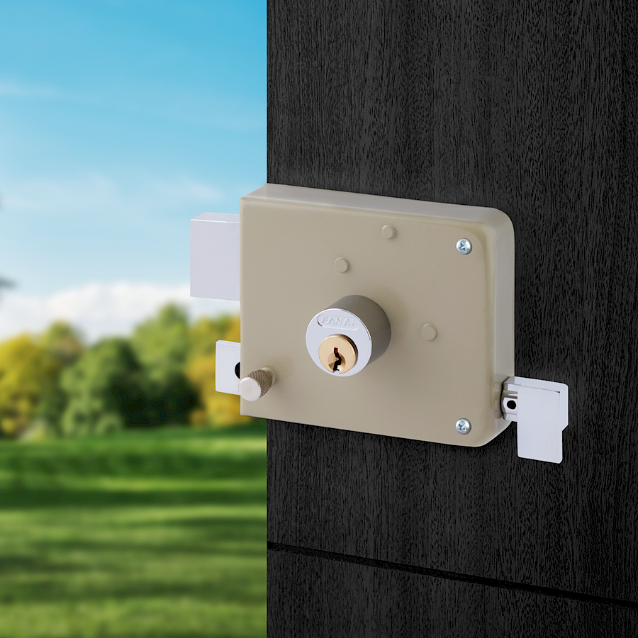 Cerradura de Sobreponer 170 Izquierda · Beige