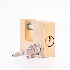 Candado Anticizalla Cuello Corto Exterior Azul